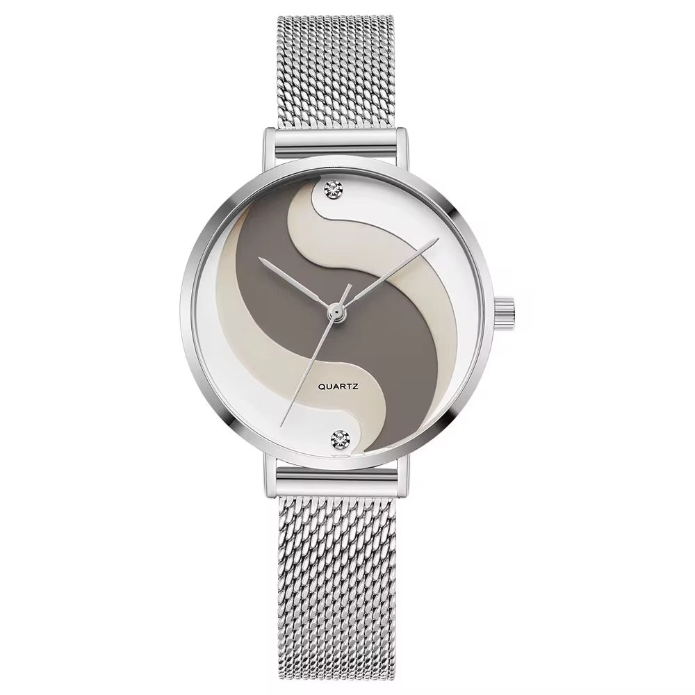 Wave Watch - Silver stainless steel (Women's watch, Quartz)