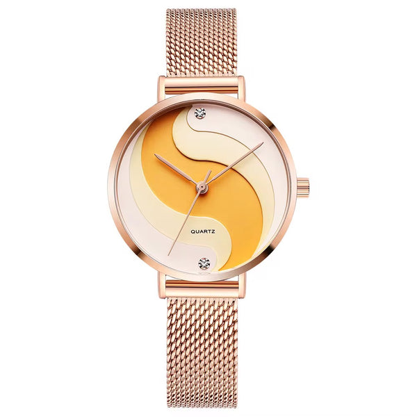 Wave Watch - Rosegold stainless steel (Women's watch, Quartz)