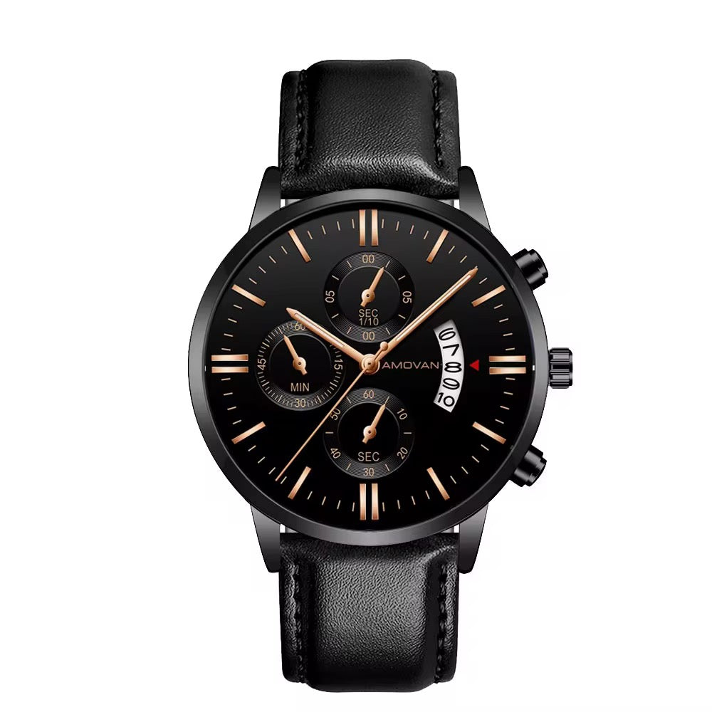 Amovon - Leather strap (Quartz, 43mm)