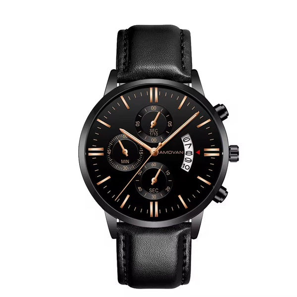 Amovon - Leather strap (Quartz, 43mm)